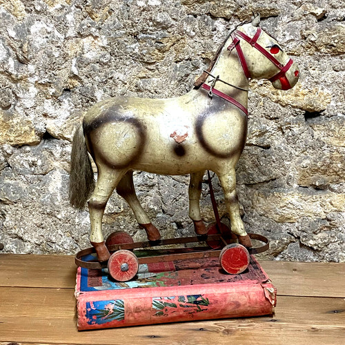 Jouet ancien cheval - ancien,
